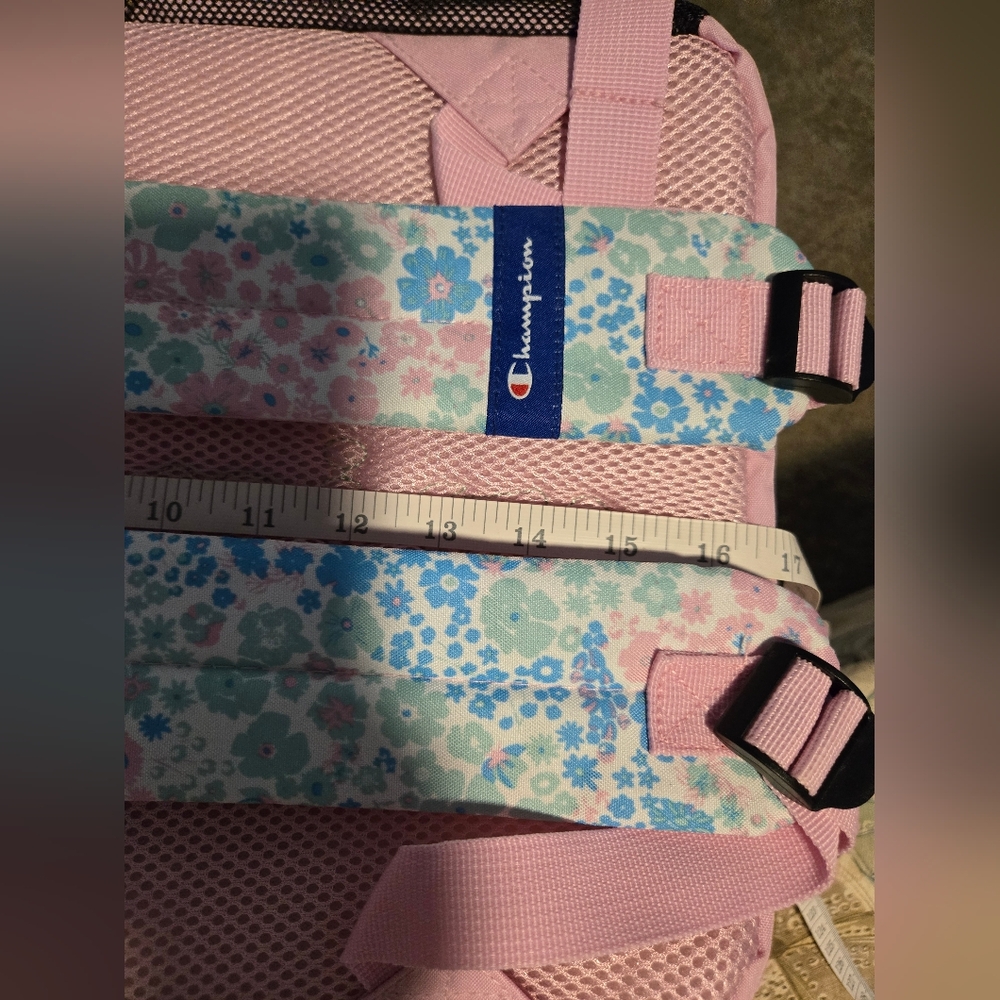 Champion Tie-Dye Pink and Floral Blue Lunchbox Duo Youth Backpack - Picture 6 of 7